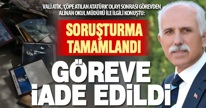 Görevden alınan okul müdürü, göreve iade edildi