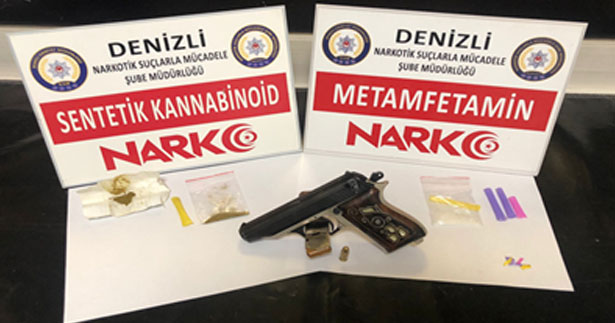 Denizli’de uyuşturucuya 2 tutuklama
