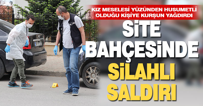Otomobilden site bahçesinde oturan kişiye ateş açtığı iddia edilen zanlı yakalandı