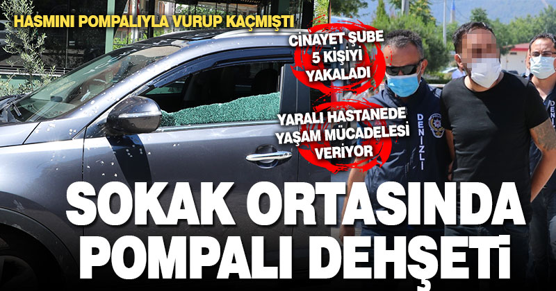 Denizli’de silahlı saldırı olayına karıştığı belirlenen 5 şüpheli yakalandı