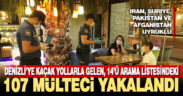 Denizli’ye kaçak yollarla gelen 107 mülteci yakalandı
