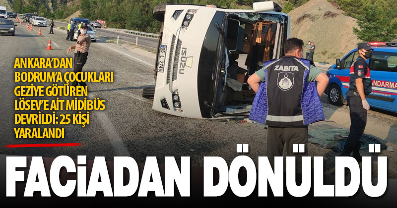 Kale’de midibüs devrildi: 25 yaralı