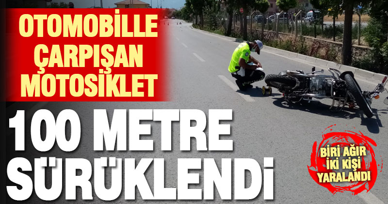 Motosiklet otomobille çarpıştı, biri ağır iki kişi yaralandı