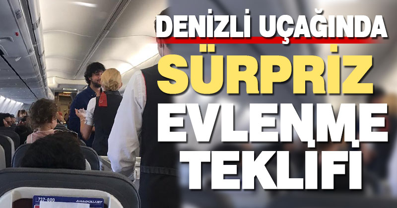 Yolcu uçağından sürpriz evlilik teklifi