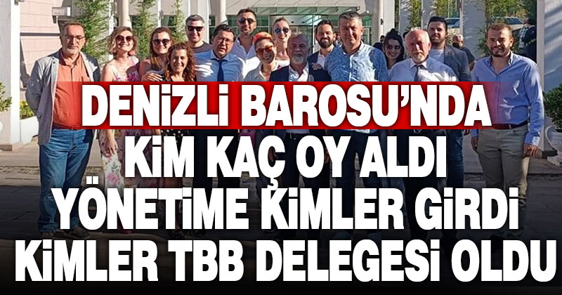 Denizli Barosu’nun yeni yönetimi belirlendi