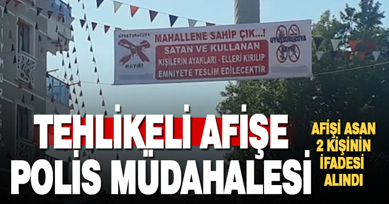 Fatih’te uyuşturucuyla mücadele içerikli tehlikeli afiş