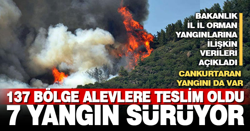 130 yangın kontrol altına alındı, 7 noktada yangınlar devam ediyor! İşte il il son durum