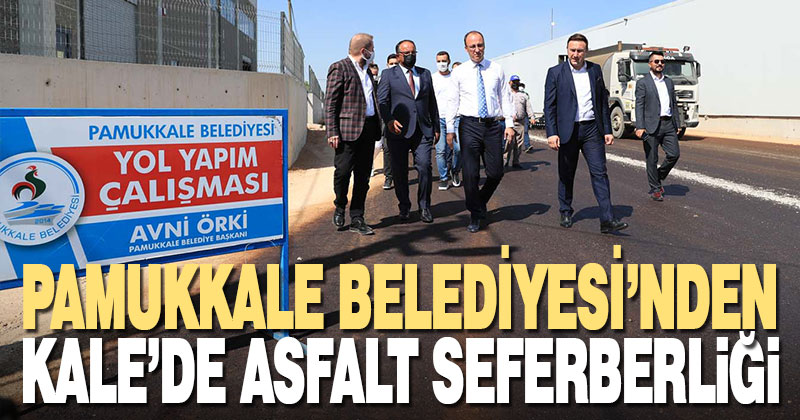Pamukkale Belediyesi Kale’de asfaltlama çalışmalarına başladı