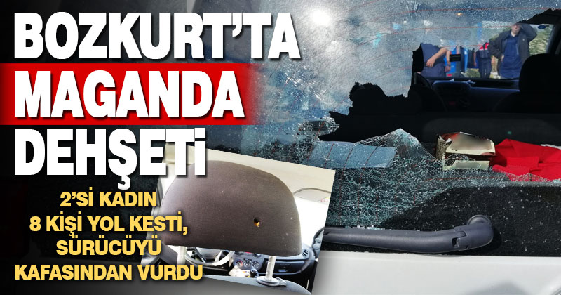 Şehir magandaları bir aracın yolunu kesip sürücüsünü kafasından vurdu