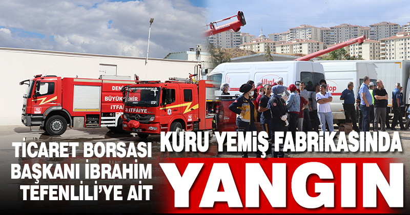 Denizli’de kuru yemiş fabrikasında yangın