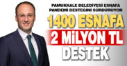 Pamukkale Belediyesi esnafa pandemi desteğini sürdürüyor