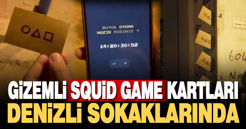 Squid Game kartvizitleri Denizli sokaklarında dolaşıyor