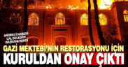 Çal’da alevlere teslim olan Gazi Mektebi’nin restorasyonu onaylandı