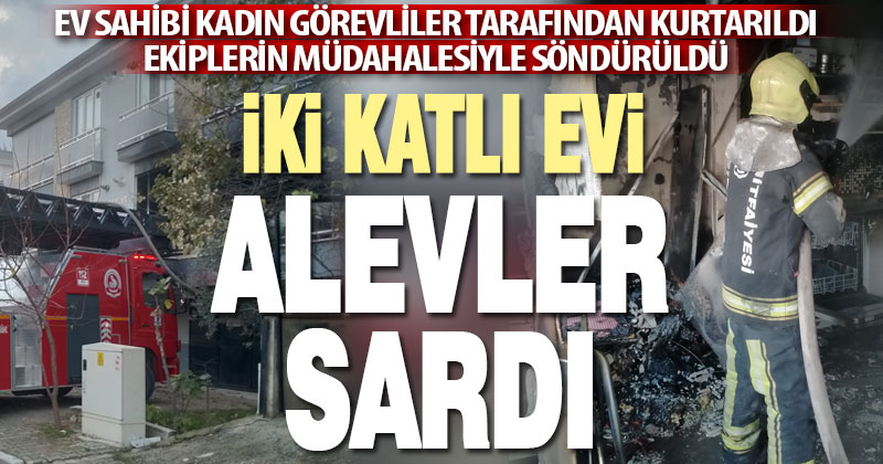 Denizli’de bir evde çıkan yangın hasara neden oldu