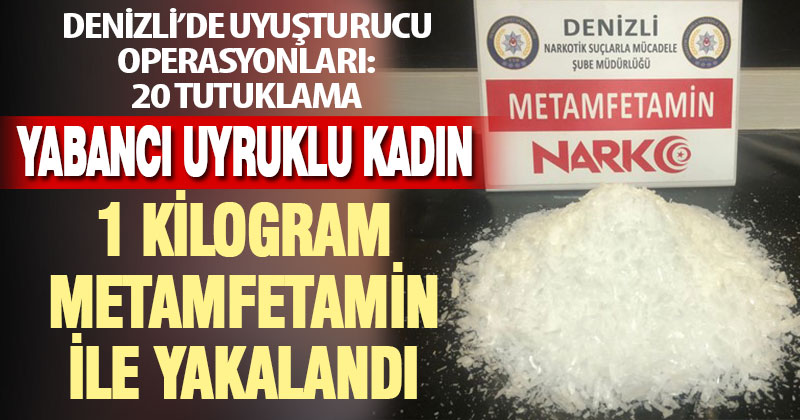 Denizli’de uyuşturucu operasyonları: 20 tutuklama