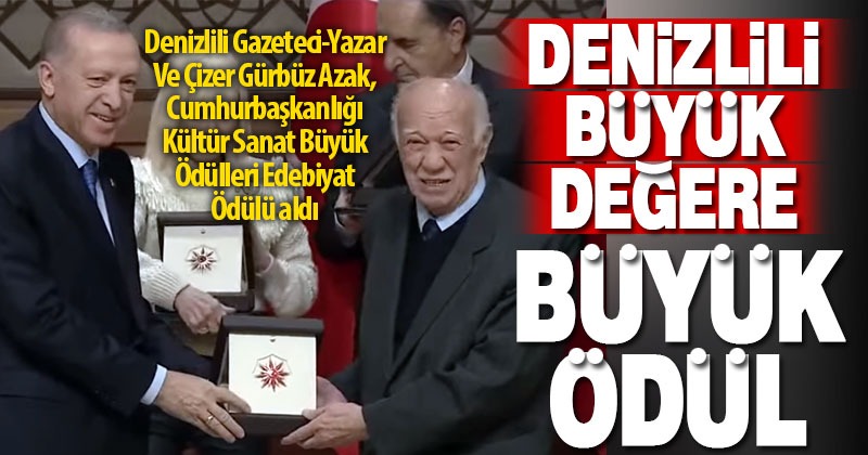 Acıpayamlı yazar Gürbüz Azak, yılın edebiyat ödülünü aldı