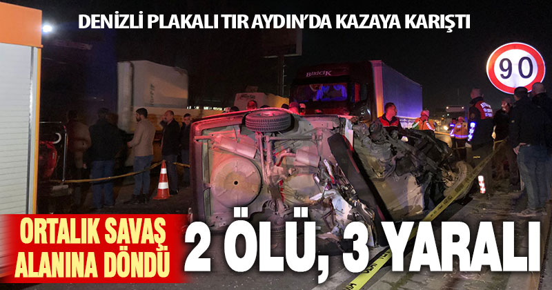 Tır ile otomobil çarpıştı: 2 ölü 3 yaralı