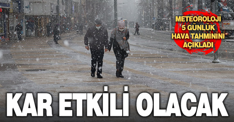 Denizli’ye yine kar geliyor