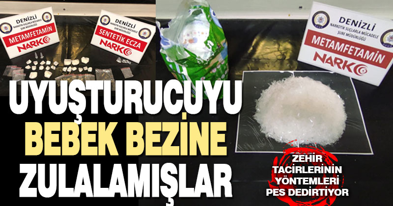 Uyuşturucuyu bebek bezine zulalayan kadın yakalandı