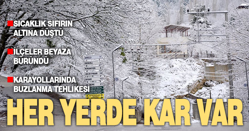 Birçok ilçe beyaza büründü