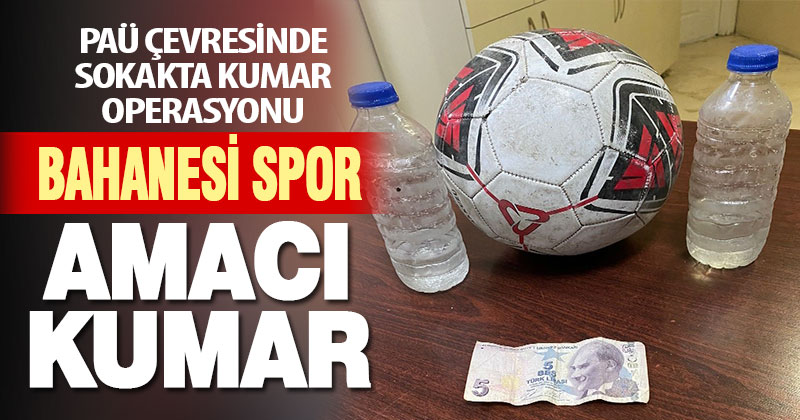 PAÜ çevresinde futbol topuyla kumar oynatanlara operasyon