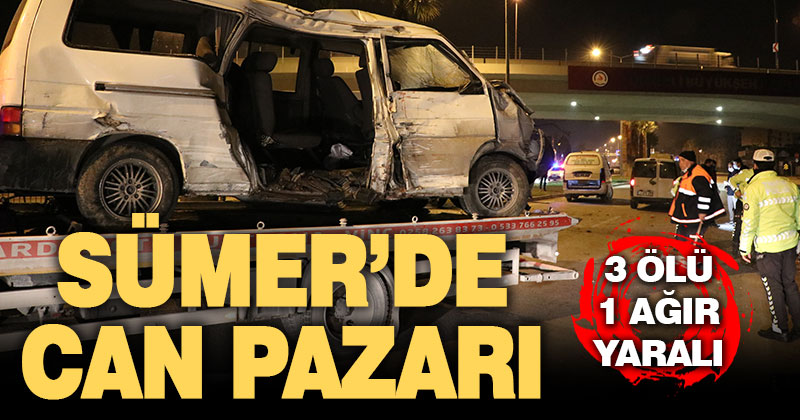 Ağaca çarpan minibüsteki 3 kişi öldü, 2 kişi yaralandı