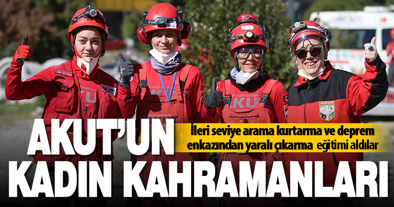 Afetlerde hayat kurtaran AKUT’un gönüllü kadınları eğitimde