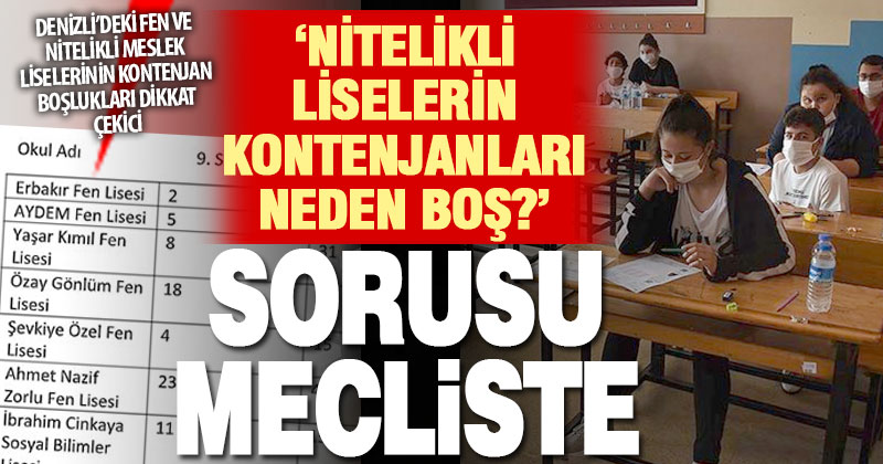 Denizli’deki fen ve meslek liselerinin kontenjanlarındaki boşluklar meclis gündemine taşındı