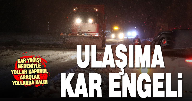 Denizli-Antalya yolunda, ulaşıma kar engeli
