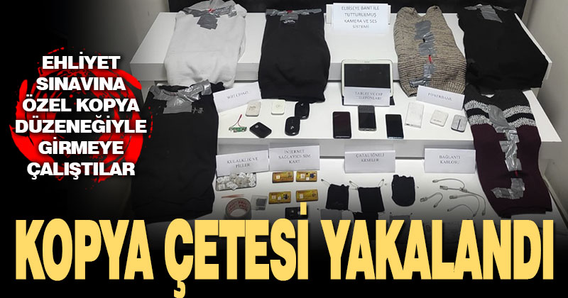 Denizli’de ehliyet sınavına kopya düzeneğiyle girmeye çalışan 4 kişi yakalandı