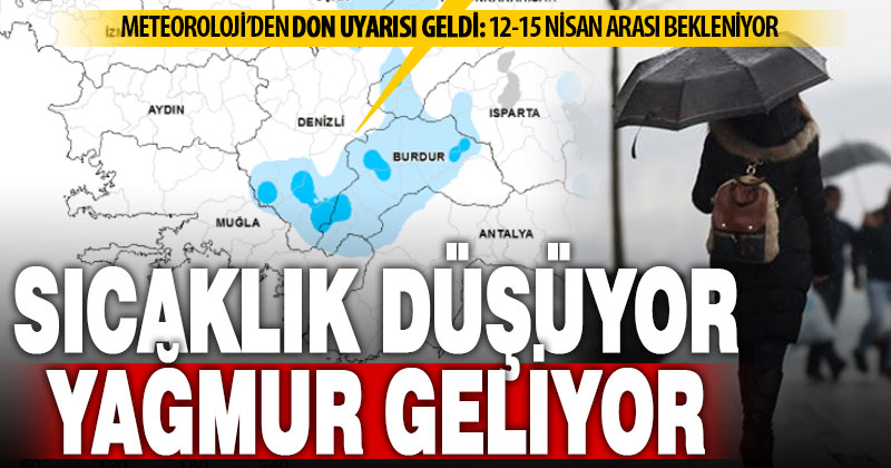 Meteoroloji’den sıcaklık düşüşü ve zirai don uyarısı