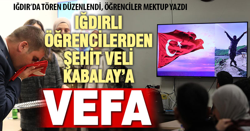 Iğdırlı öğrencilerden Denizlili şehit Veli Kabalay’a vefa