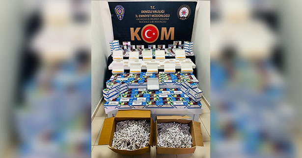 Denizli’de kaçak sigara operasyonu