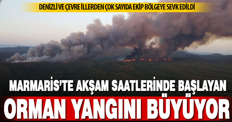 Denizli ekipleri Marmaris yangını için teyakkuza geçti