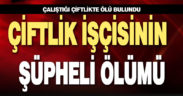 Çiftlik işçisi çalıştığı çiftlikte ölü bulundu