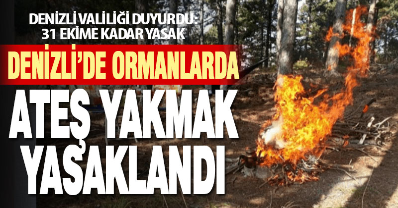 Denizli’de 31 Ekim’e kadar ormanlarda ateş yakmak yasaklandı