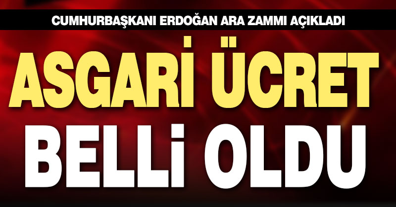 Asgari ücrete ara zam belirlendi, Cumhurbaşkanı Erdoğan açıkladı