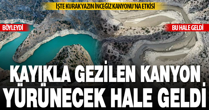 İnceğiz Kanyonu’nda su kalmadı
