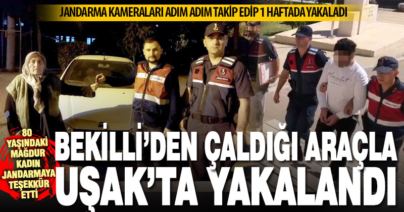 80 yaşındaki kadının Bekilli’den çalınan aracı Uşak’ta bulundu