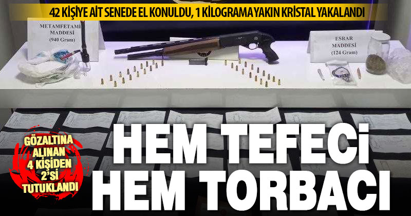 Tefecilere baskın yapan polis, çok miktarda metamfetamin de ele geçirdi