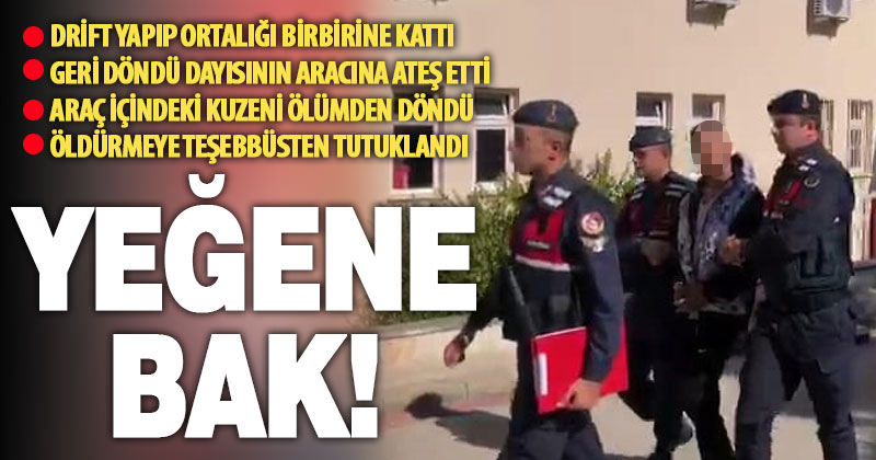Drift yaptığı için uyaran dayısının minibüsüne, içinde kuzeni varken ateş etti
