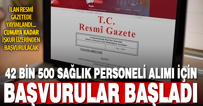 Sağlık Bakanlığının 42 bin 500 işçi ve personel alımı için başvurular başladı