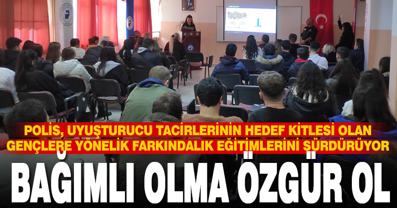 Polisten üniversite öğrencilerine yönelik madde bağımlılığı ile mücadele konferansı