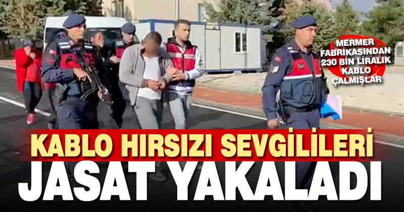 Denizli’de kablo hırsızlığı yaptığı ileri sürülen 4 şüpheli tutuklandı