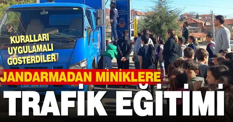 Jandarmadan öğrencilere trafik eğitimi