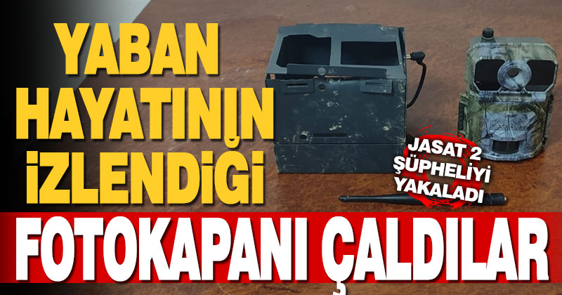 Denizli’de yaban hayatının izlendiği fotokapanı çalan 2 kişi yakalandı