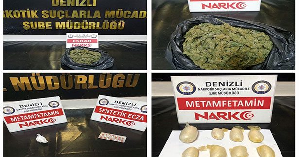 Denizli’de 6 zehir taciri tutuklandı