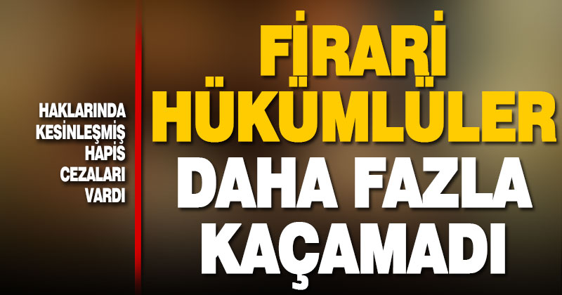 Haklarında kesinleşmiş hapis cezası olan 3 firari kaçakçı yakalandı