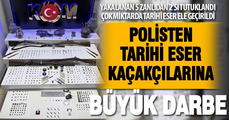Polisten tarihi eser kaçakçılarına darbe