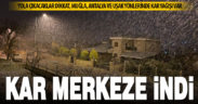 Beklenen soğuk hava geldi: Kar merkeze indi